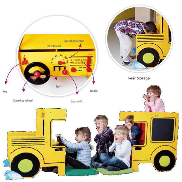 Beleduc Wooden Multifunctional School Bus